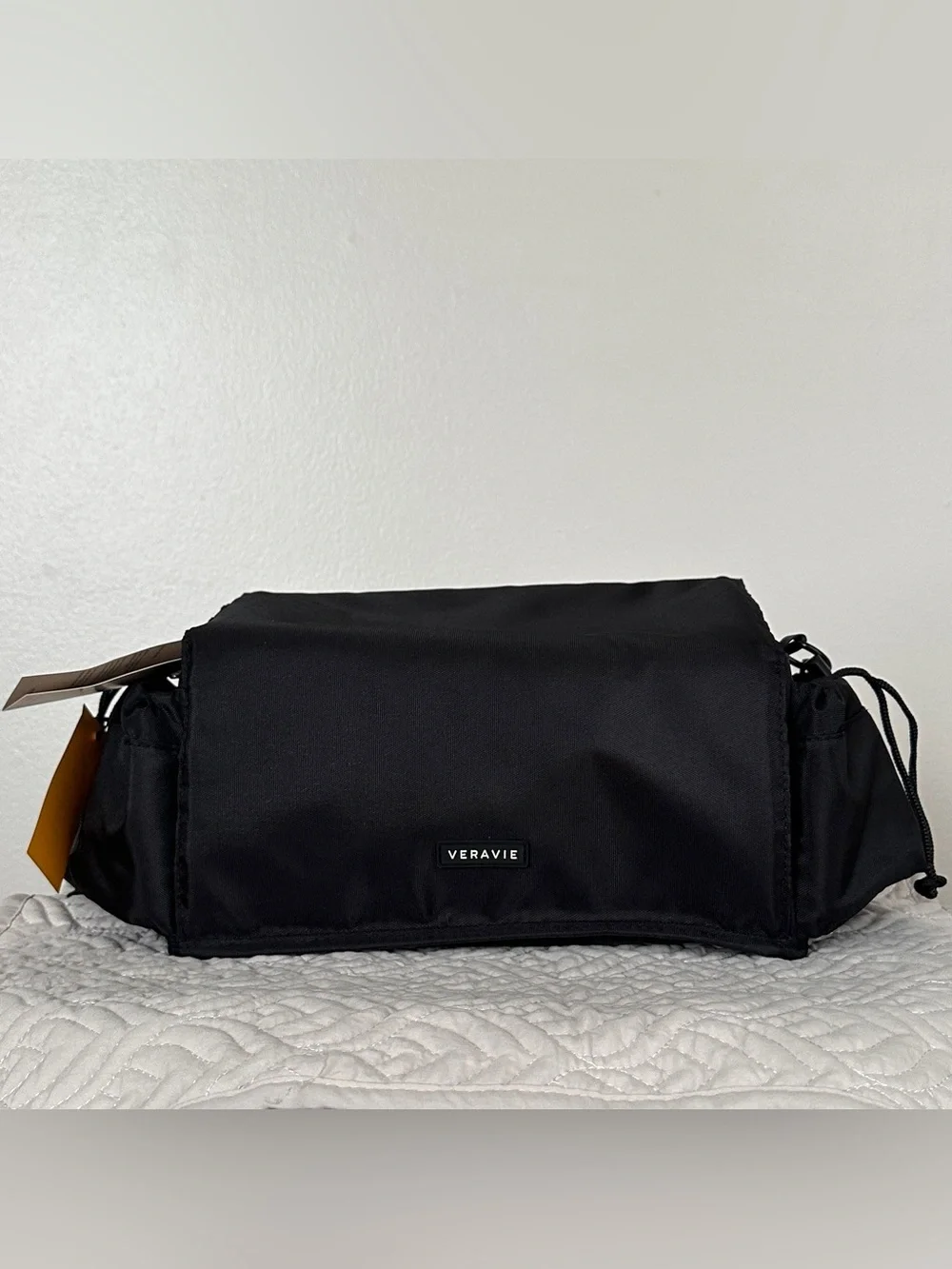 VERAVIE Extra Large Stroller Caddy Organizer Storage Bag, Cup Holders